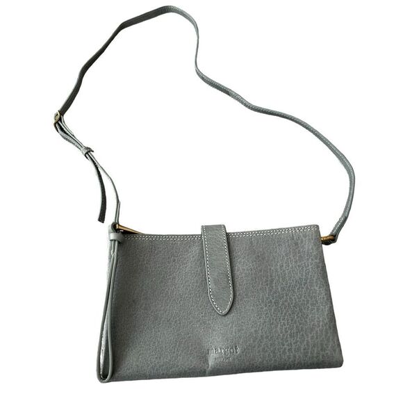 Margot gray leather crossbody - Picture 1 of 11